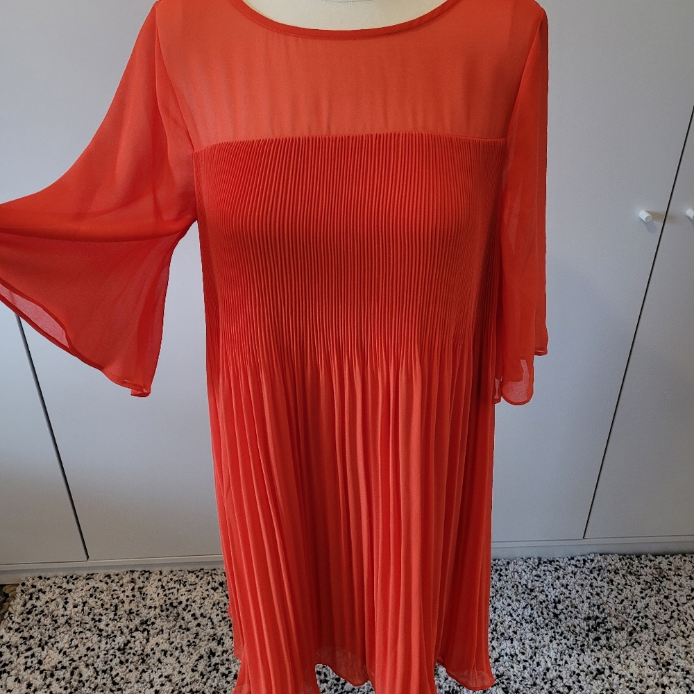 Anthropologie MAEVE Red Orange Dress